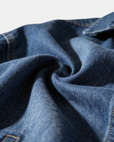 Short Jacket with Button Closure and Chest Pocket