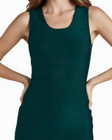 Sleeveless Bandage Mini Dress with Scoop Neck