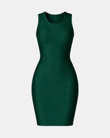 Sleeveless Bandage Mini Dress with Scoop Neck