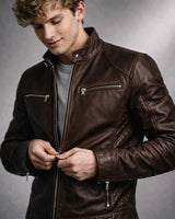Detail of the sleeve cuff and metal zip hardware on the jacket