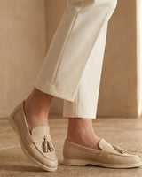 Slip-On Tassel Loafers with Flat Heel