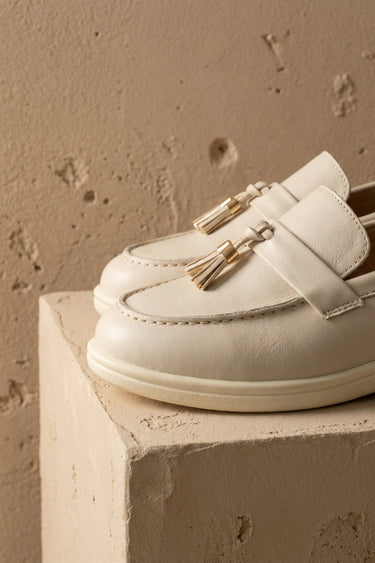 Slip-On Tassel Loafers with Flat Heel