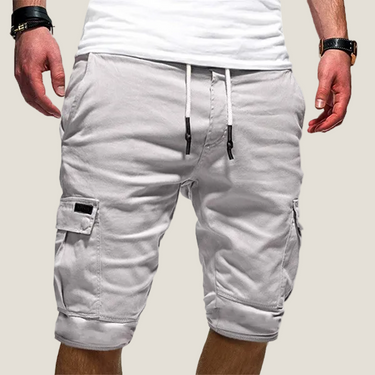 Smart Men’s Cargo Shorts With Drawstring Waist And Flap Pockets