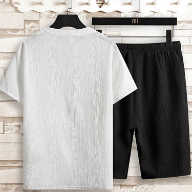 Smart Men’s Crew Neck T Shirt And Drawstring Shorts Set