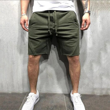 Smart Men’s Drawstring Shorts With Elastic Waist And Raw Hem