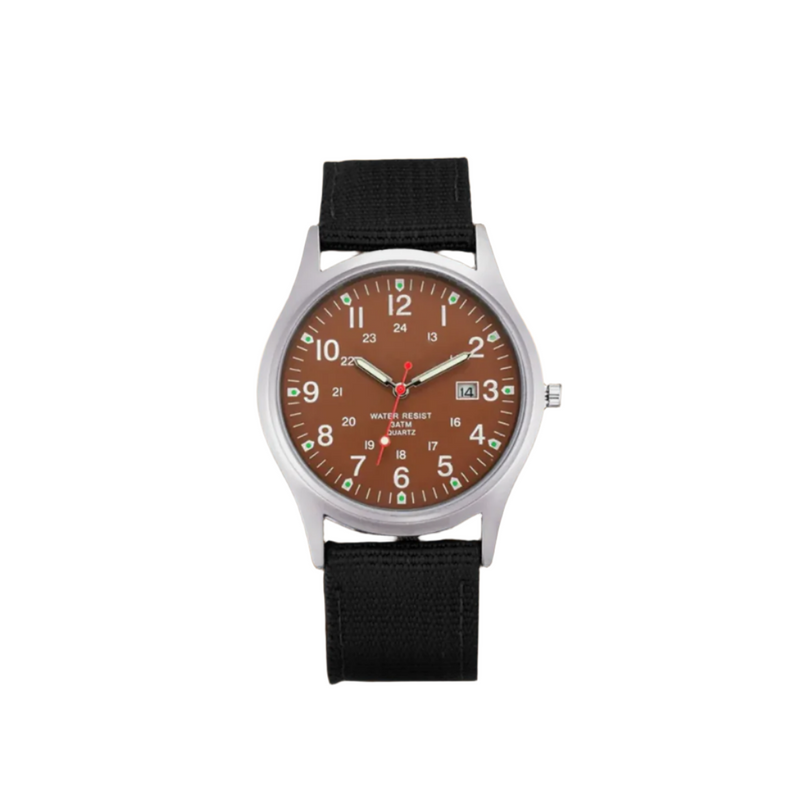 Smart Men’s Field Watch With Fabric Strap And Date Display