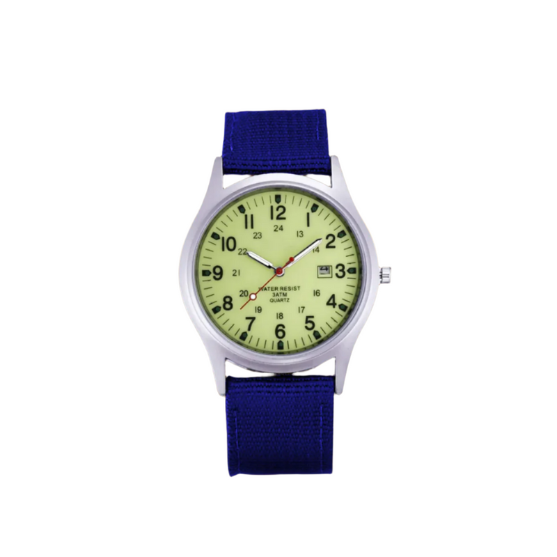 Smart Men’s Field Watch With Fabric Strap And Date Display