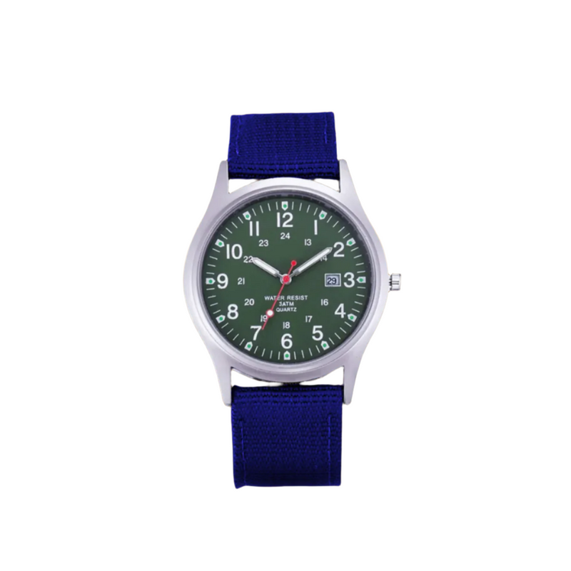 Smart Men’s Field Watch With Fabric Strap And Date Display