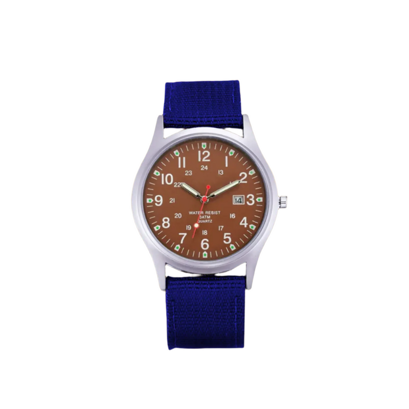 Smart Men’s Field Watch With Fabric Strap And Date Display