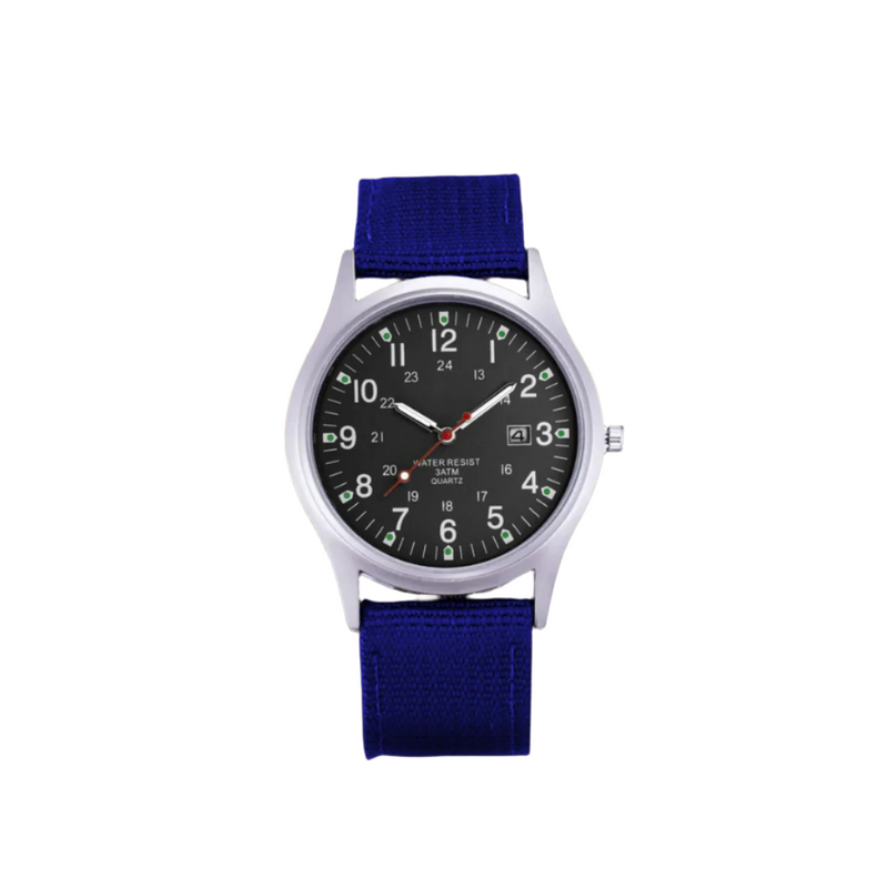 Smart Men’s Field Watch With Fabric Strap And Date Display