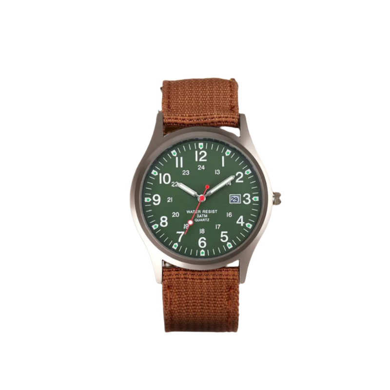 Smart Men’s Field Watch With Fabric Strap And Date Display