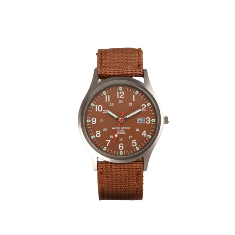 Smart Men’s Field Watch With Fabric Strap And Date Display