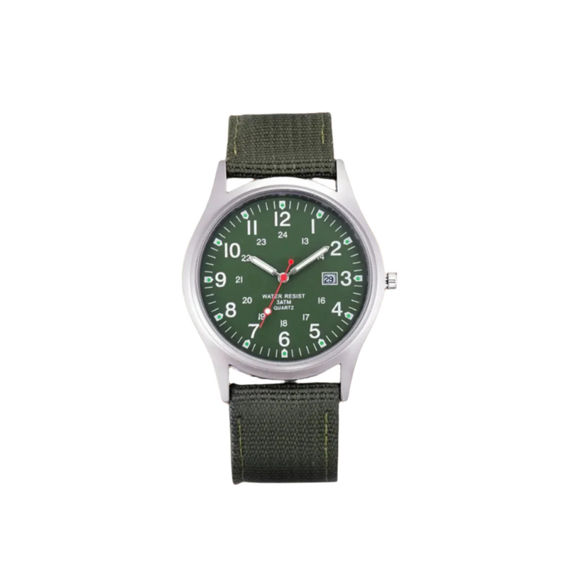 Smart Men’s Field Watch With Fabric Strap And Date Display