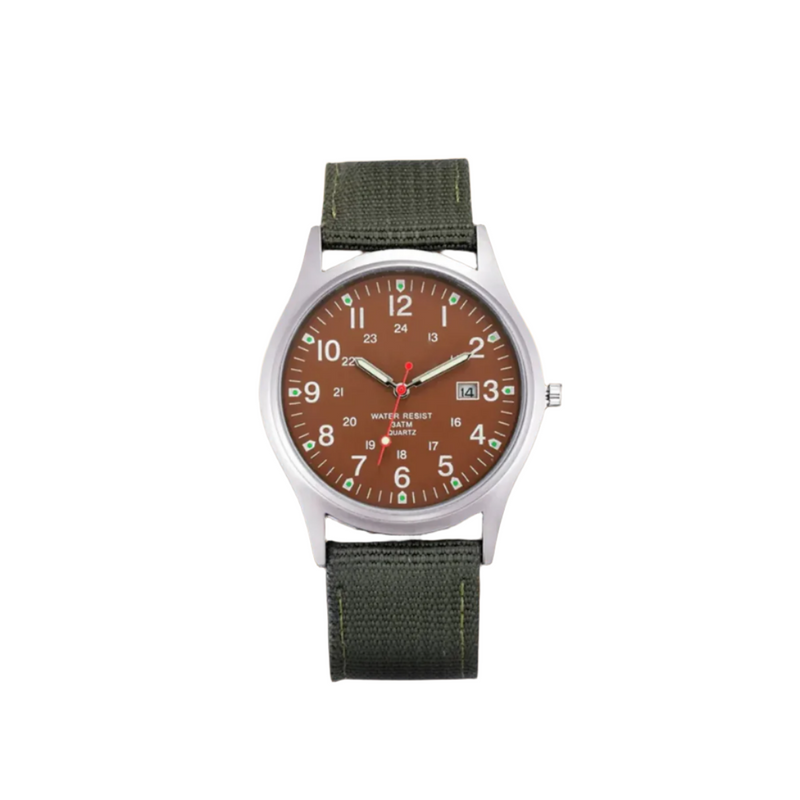 Smart Men’s Field Watch With Fabric Strap And Date Display