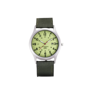Smart Men’s Field Watch With Fabric Strap And Date Display