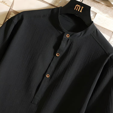 Smart Men’s Henley T Shirt And Drawstring Shorts Set