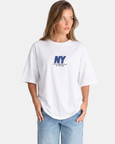 Smart Women’s Oversized Graphic T Shirt With NY Print