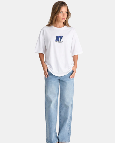 Smart Women’s Oversized Graphic T Shirt With NY Print
