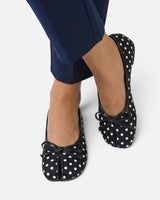 Pair of split-toe ballet flats placed side by side