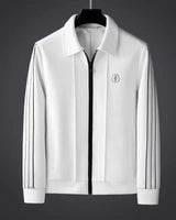 Men's tracksuit set styled for casual wear, full-length shot