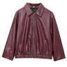 Spring Zip Front Bomber Jacket with Gathered Hem