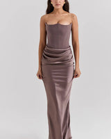 Strapless Corset Maxi Dress