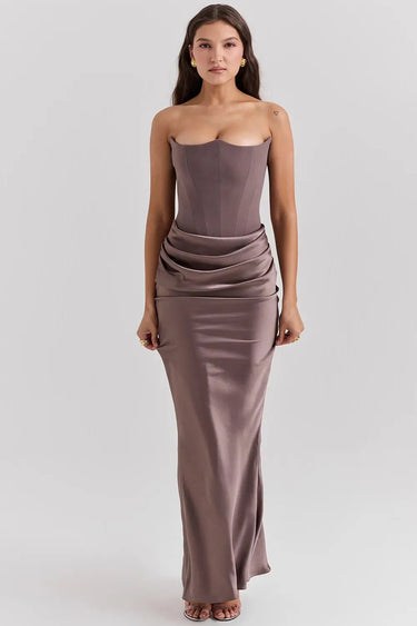 Strapless Corset Maxi Dress