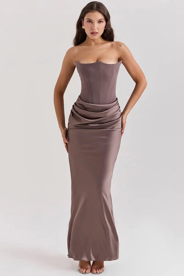 Strapless Corset Maxi Dress
