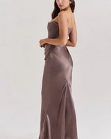 Strapless Corset Maxi Dress