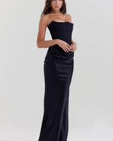 Strapless Corset Maxi Dress
