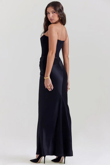 Strapless Corset Maxi Dress