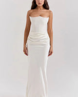 Strapless Corset Maxi Dress