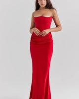 Strapless Corset Maxi Dress