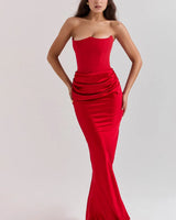 Strapless Corset Maxi Dress