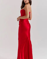 Strapless Corset Maxi Dress
