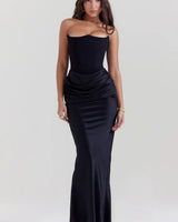 Strapless Corset Maxi Dress