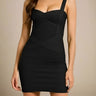 Strappy Bandage Mini Dress with Sweetheart Neckline