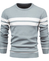 Close-up of horizontal stripe pattern across the chest