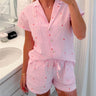 Striped Short-Sleeve Pyjama Shorts Set