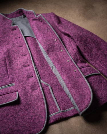 Back view of the structured blazer jacket