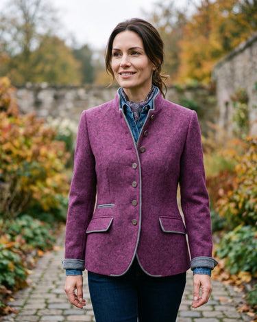 Structured Blazer Jacket with Contrast Trim and Pocket Detail