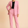 Structured Blazer and Straight Leg Trousers Set