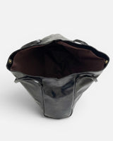 Flat lay of the tote bag showing front and back panels