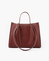Structured Vegan Leather Tote Bag
