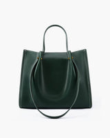 Structured Vegan Leather Tote Bag