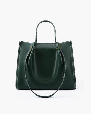 Structured Vegan Leather Tote Bag