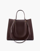 Structured Vegan Leather Tote Bag