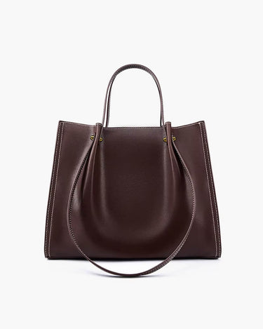 Structured Vegan Leather Tote Bag