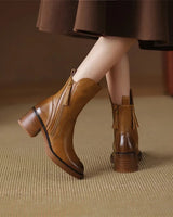 Stylish Block Heel Ankle Boots