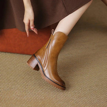 Stylish Block Heel Ankle Boots